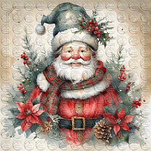 Vintage Santa Christmas Clipart