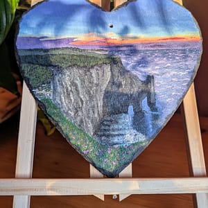 original acrylic painting on slate