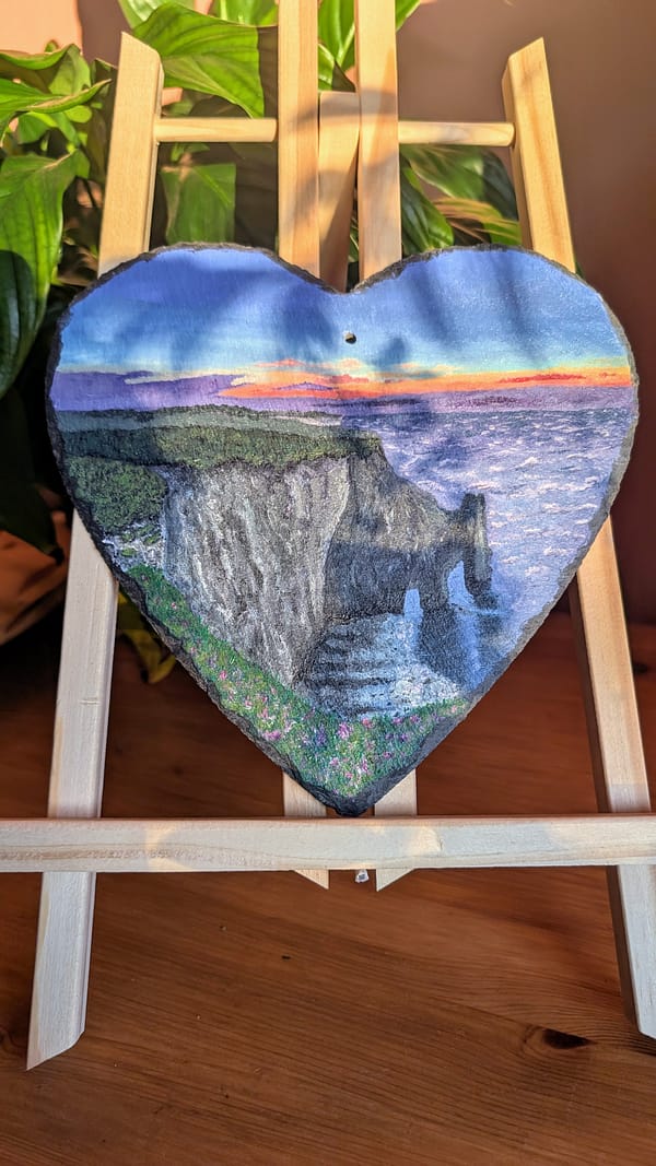 original acrylic painting on slate