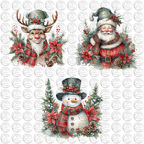 Vintage Christmas PNG Bundle