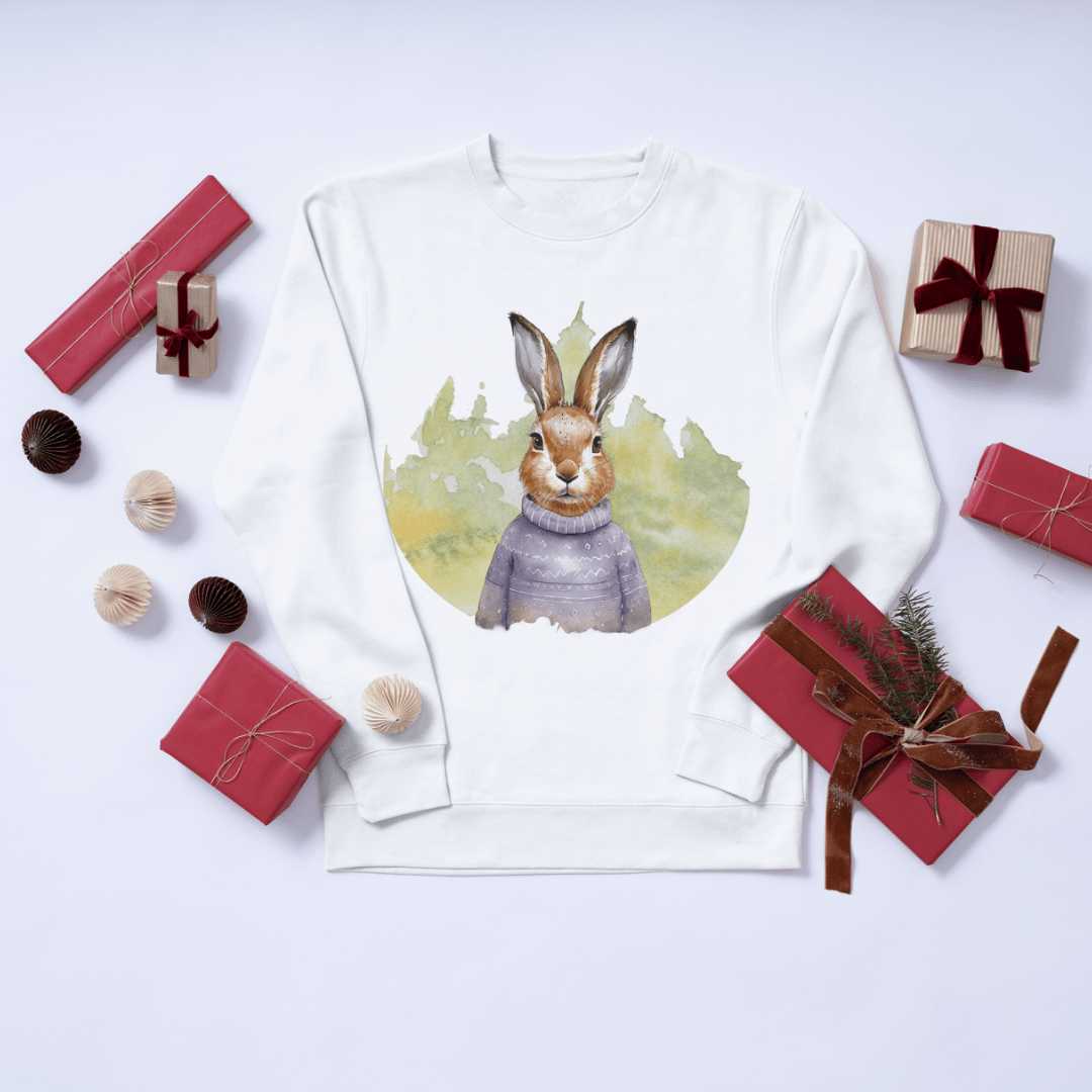 Festive Woodland Hare Sweater