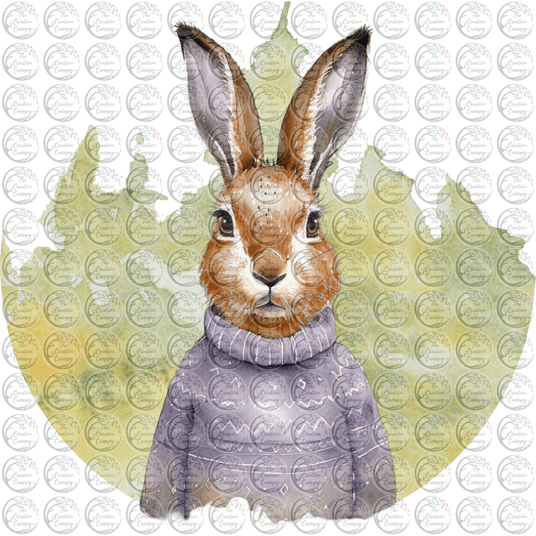Festive Woodland Hare PNG – Watercolour Christmas Graphic - Image 4