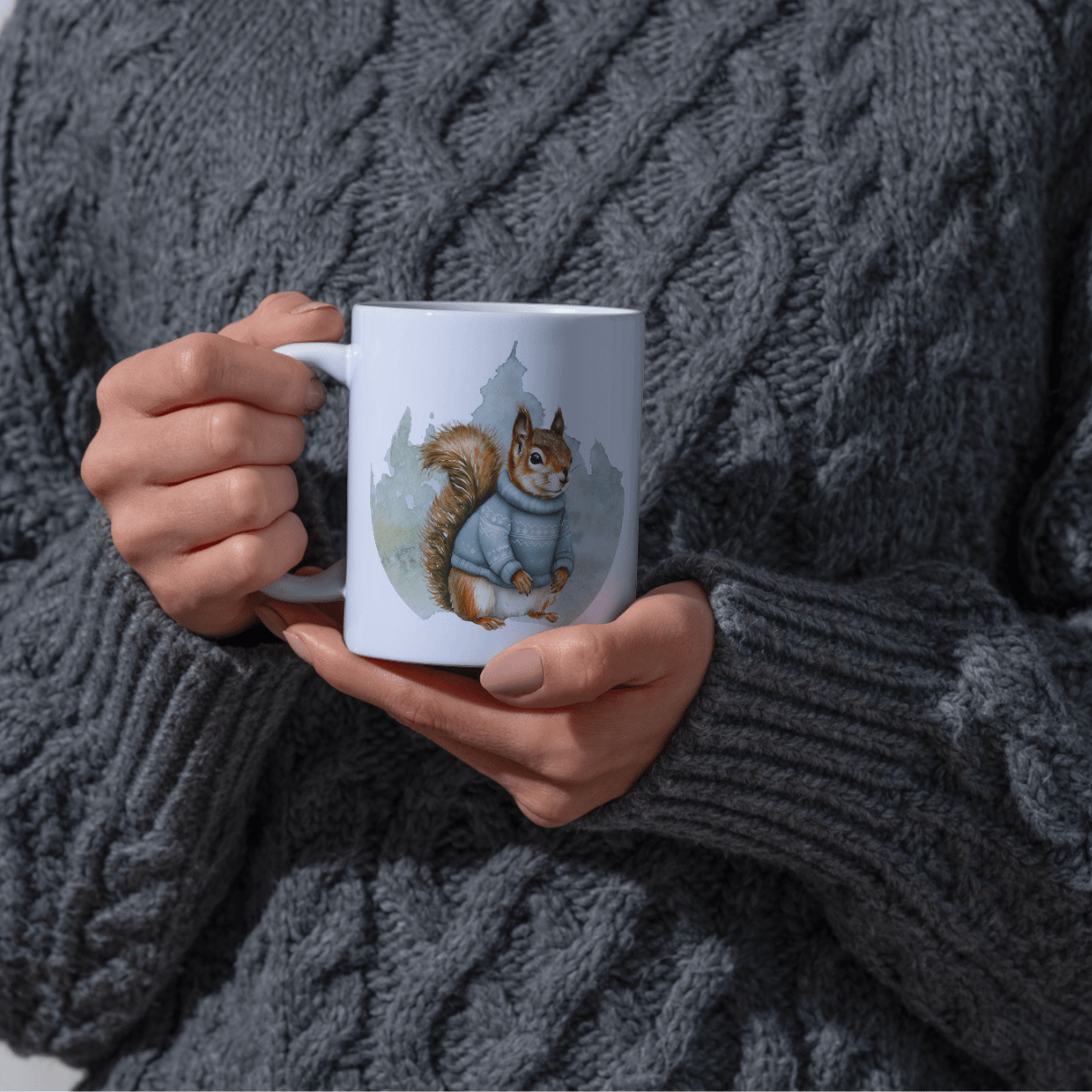 Festive Woodland Squirrel PNG – Watercolour Christmas Graphic - Image 3